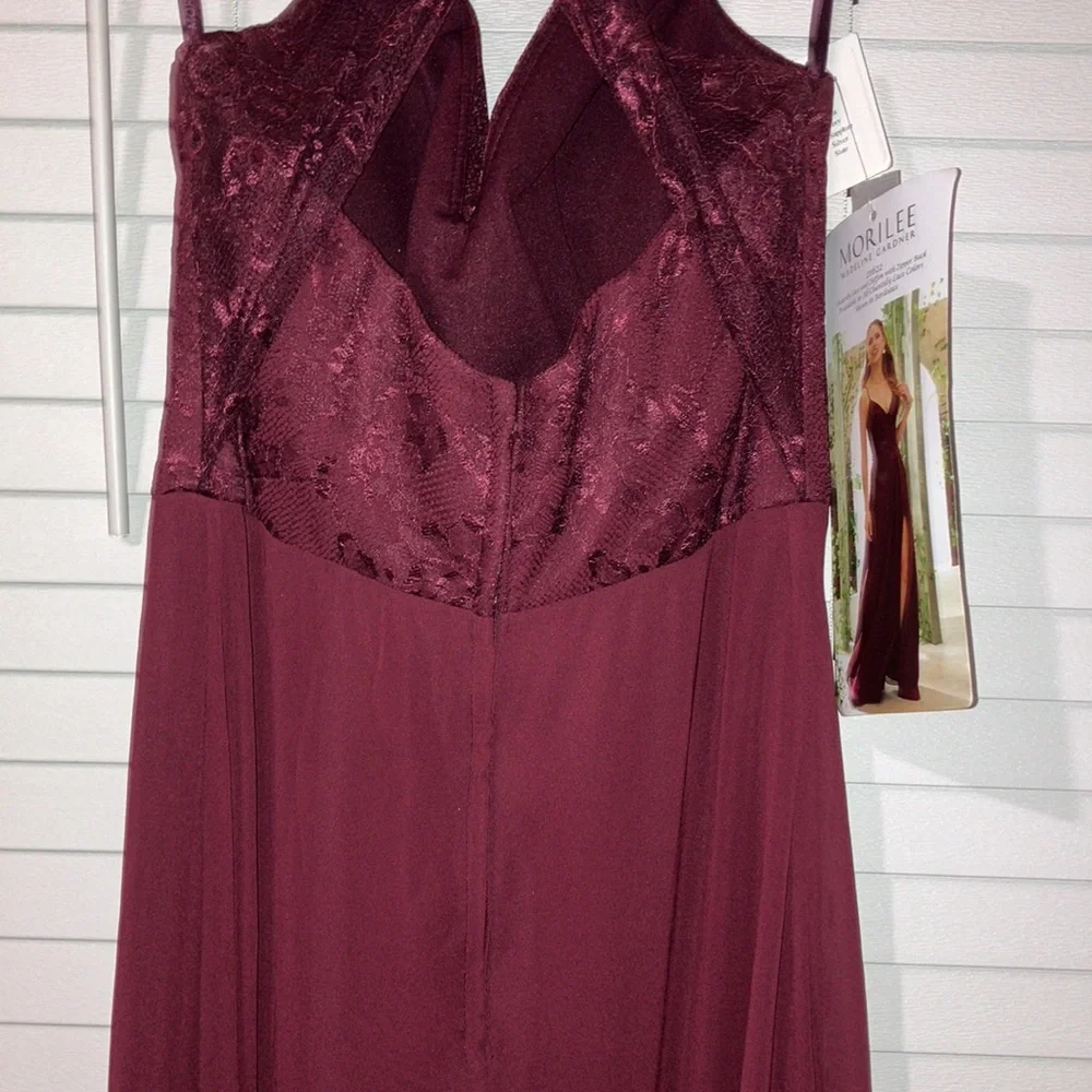 $50 SALE Mori Lee Wine Gown - Picture 9 of 11